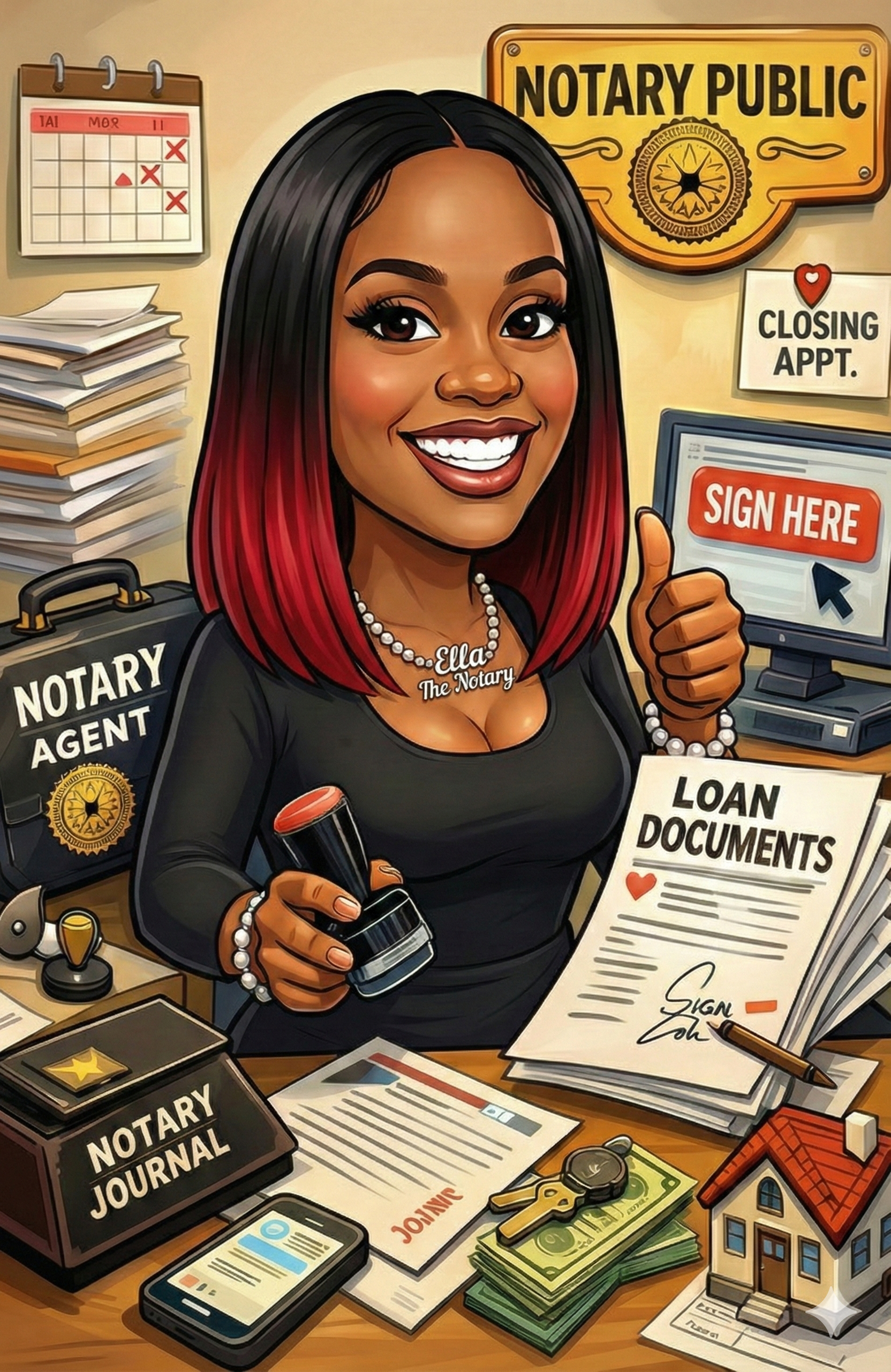 Ella the Notary Portrait